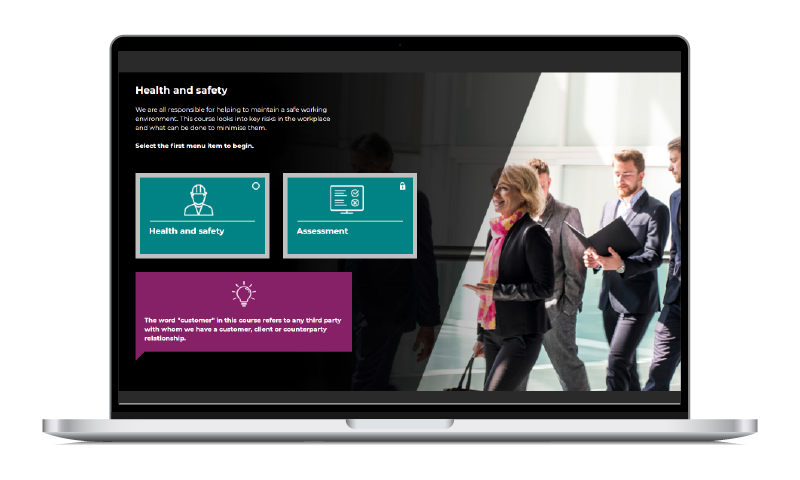 Compliance & ESG Health and Safety course screen shot