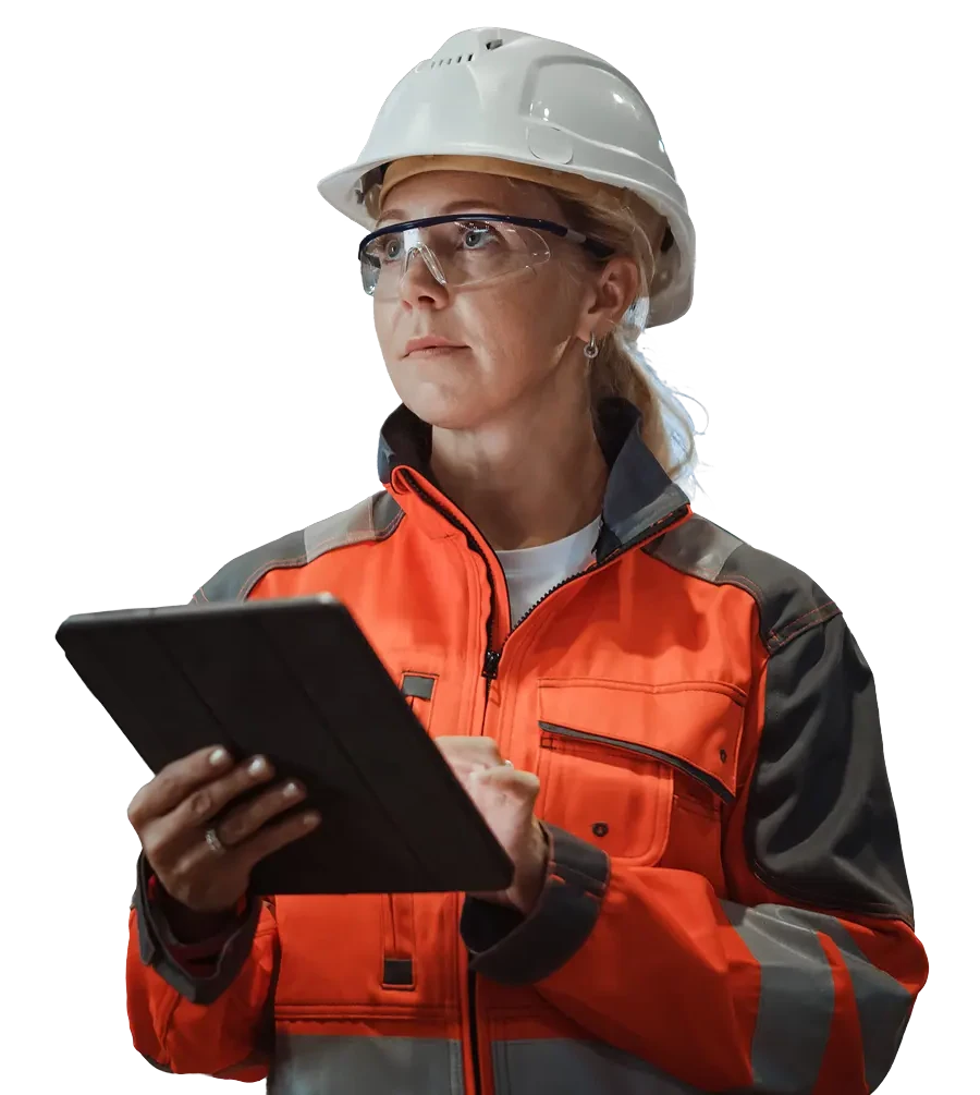 woman holding a clipboard