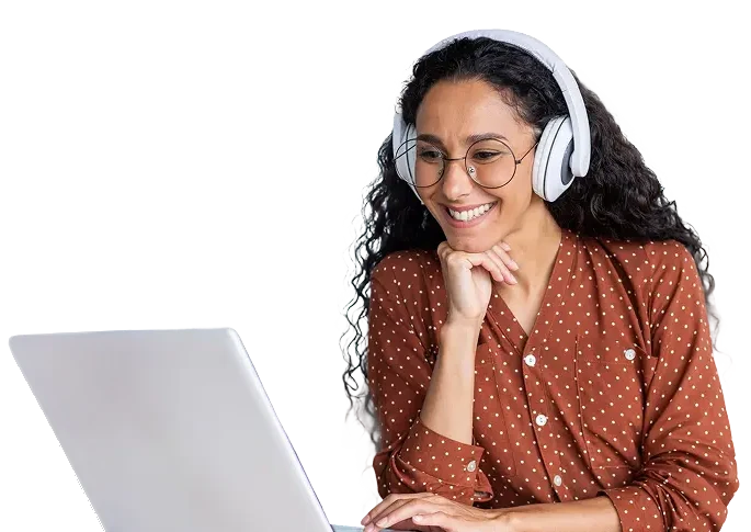 Woman with headphones